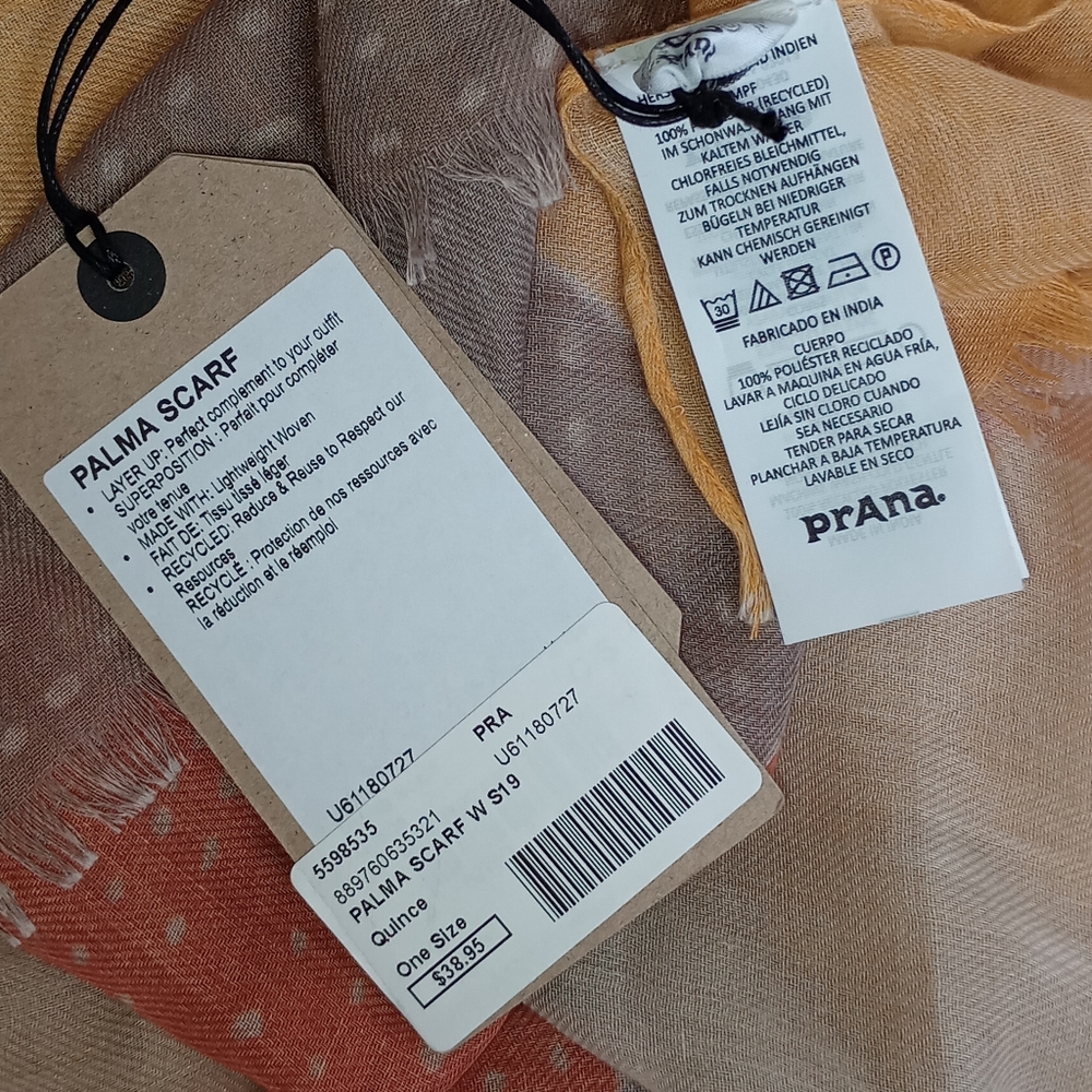 NWT Prana Palma Quince Scarf - Picture 2 of 3